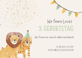 Personalisierbare Geburtstagseinladung - Löwe